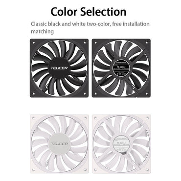 TEUCER TE-12012 Ultra-thin Cooling Fan 120x120x12mm Ultra-thin Size Low Noise 4PIN PWM For Desktop Computer CPU Cooler