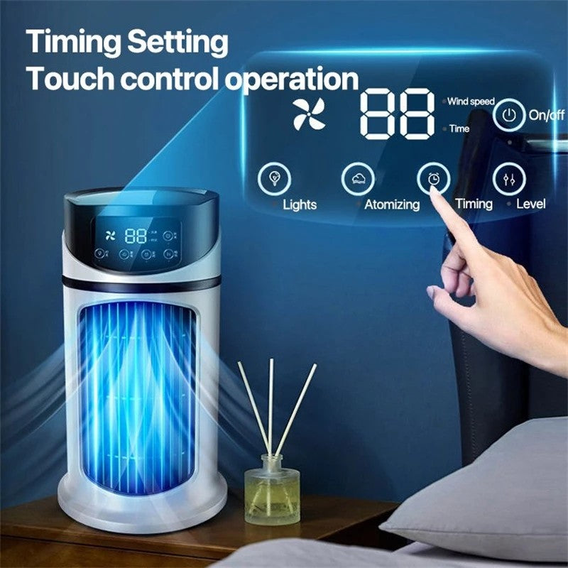 Mini Ar Condicionado Portátil USB Ventilador Refrigerador de Ar Resfriamento a Água Ar Condicionado Refrigerador de Ar para Casa e Escritório