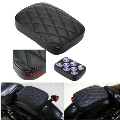 Almofada de ventosa traseira para passageiro de motocicleta com 8 ventosas, almofada de assento retangular para passageiro, para Harley 883 1200 Choppers Bobber