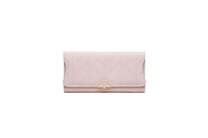 PU Fashion Long Women's Wallet Fashion Buckle New Handbag Large Capacity Fresh Wallet Wallet