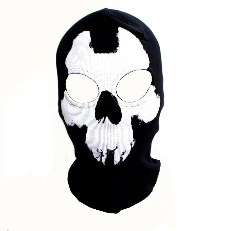 Halloween new mask Black Mask Balaclava Beanies Hats Men Ghost Skull Full Face Warmly Mask Hood Beanie Ggorros Hombre Casquette