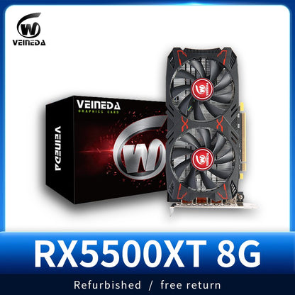 Placa de Vídeo Veineda RX5500XT 8GB GDDR6 RX 5500 XT Placas de Vídeo PCI Express 4.0 X Desktop RX5500 XT 8G 128BiT