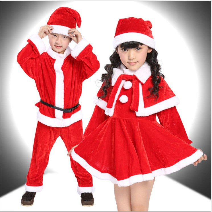 Christmas Baby Santa Claus Cosplay Costume Baby Boys Girls 3/4 Sleeve Clothes Toddler Kids Dress Children Clothing for 1-8 Years