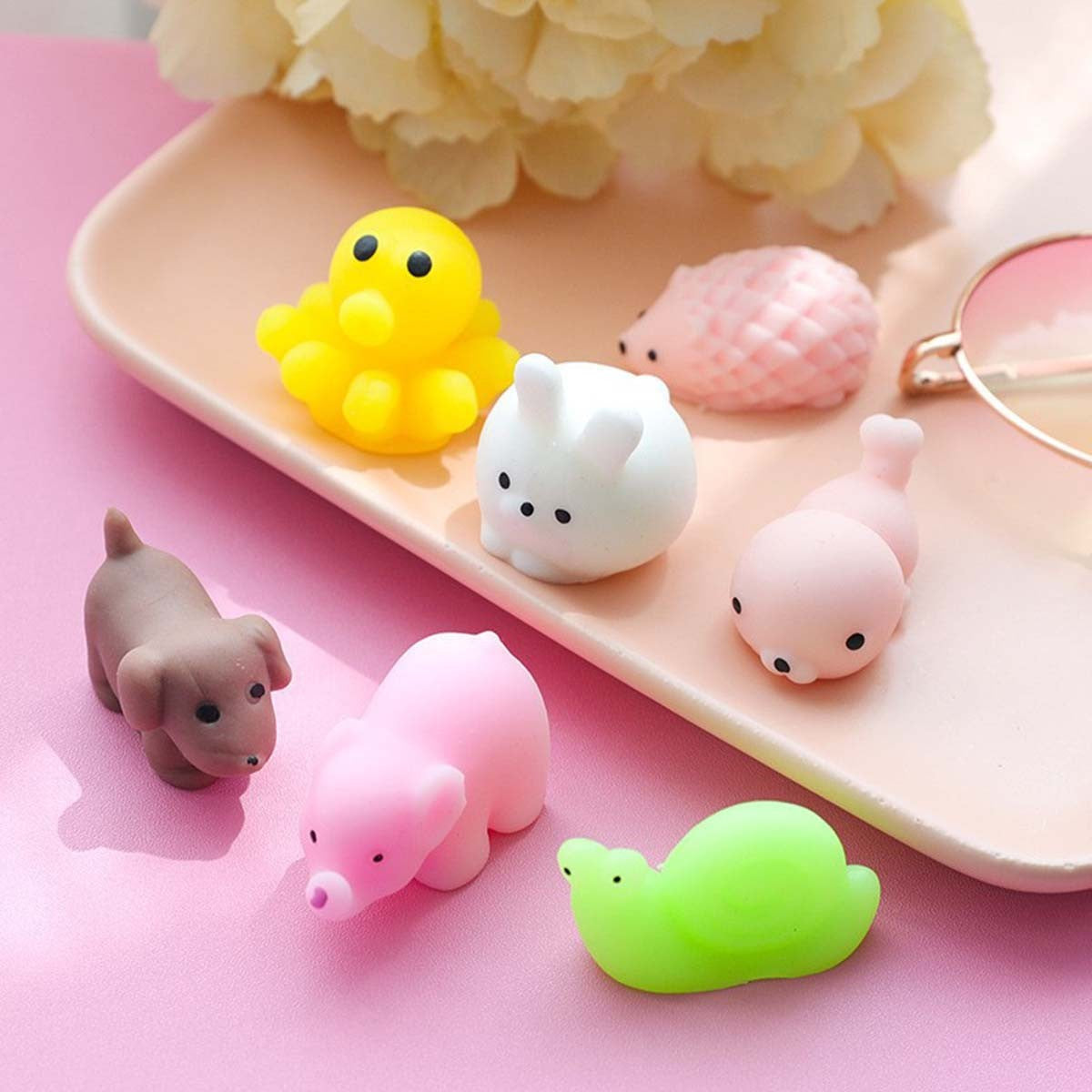 30PCS Pinch the Joyful Animal Tuan, Decompression Tool, Children's Push Scan Code Small Gift, Offline Activity Gifts