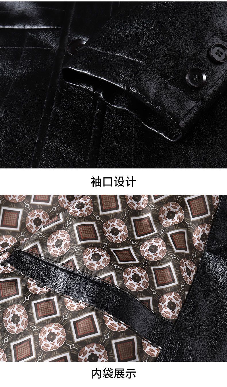 2025 Men's Soft PU Leather Jackets Business Office Coats Breathable Solid Male Faux Leather Jackets Warm Outerwear Plus Size 7XL