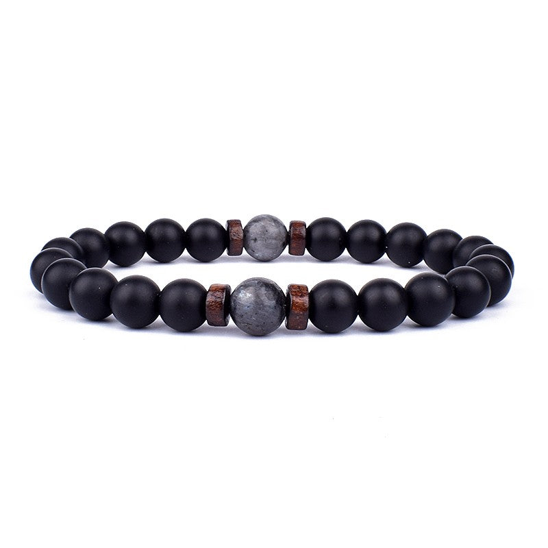 Pulseira de Pedra Vulcânica para Homens Lava Madeira 8mm Contas Pulseira Buda Tibetano Corrente de Pulso Feminina Masculina Jóias Presente Novas Pulseiras