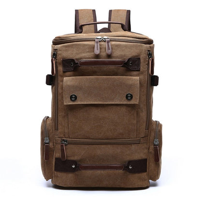 Mochila Masculina Vintage Lona Mochila Escolar Masculina Bolsas de Viagem Mochila de Grande Capacidade Mochila para Laptop Bolsa de Alta Qualidade