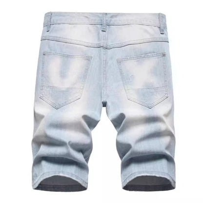 2024 New Summer Shorts Jeans Men Denim Pants Stretch Dark Blue Fashion Design Men's Jeans Slim Straight Male Short Jeans Hombre