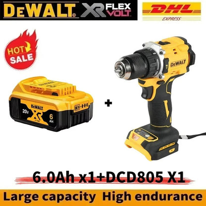 Parafusadeira elétrica compacta sem escova recarregável DEWALT Lithium 20V DCD805