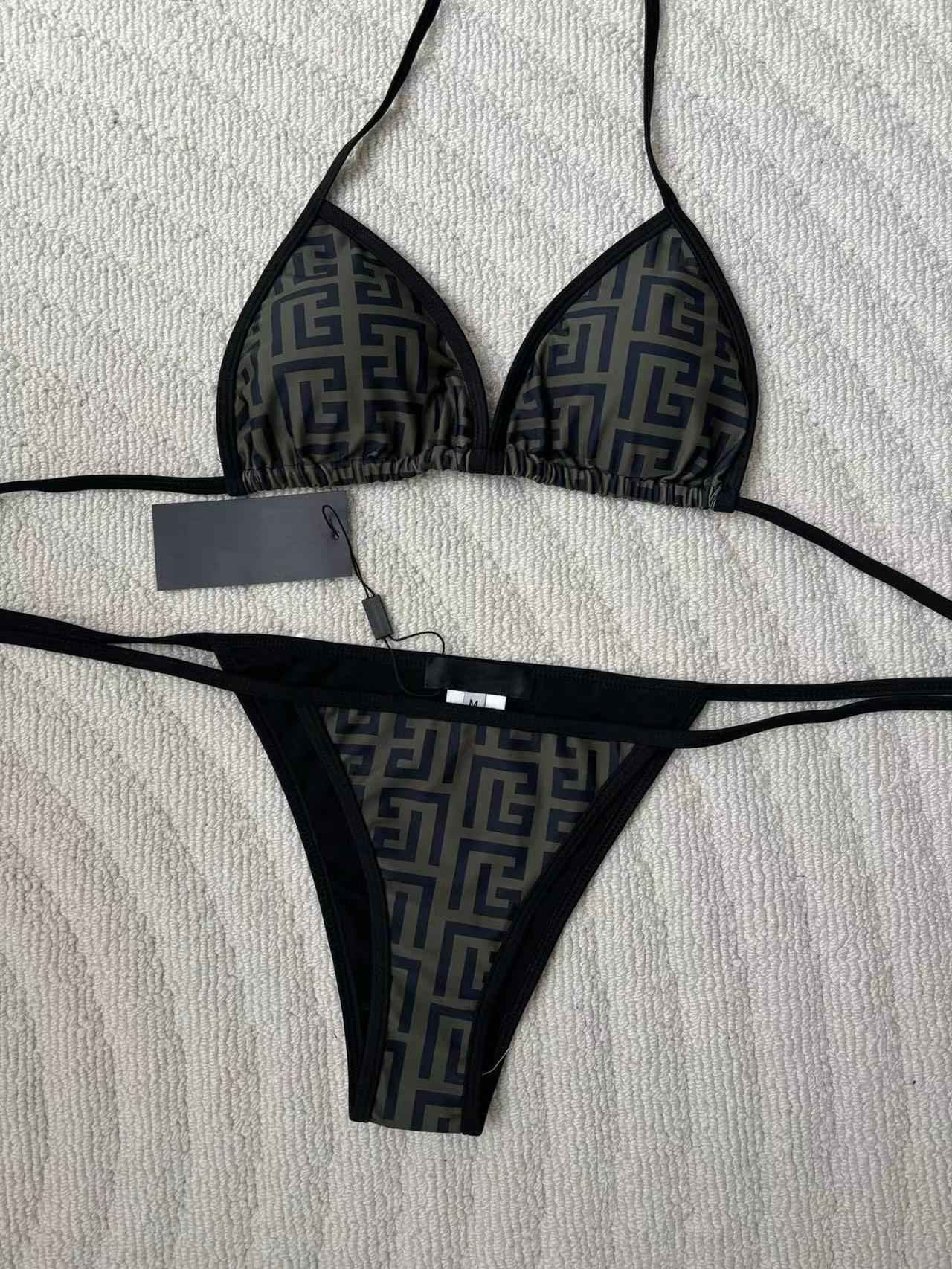 Fashion Design Women's Swimsuits Outdoor Conservative Bikini Sets Beach Sexy Slim-fit Luxury Print Camisole One-pieces Swimsuits