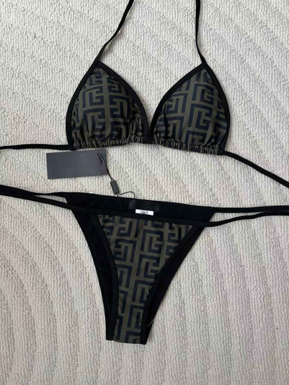 Fashion Design Women's Swimsuits Outdoor Conservative Bikini Sets Beach Sexy Slim-fit Luxury Print Camisole One-pieces Swimsuits