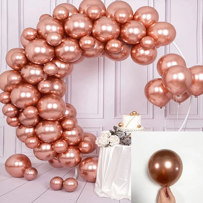 10/30pcs Metallic Biue Balloons Bridal Wedding Chrome Purple Gold Silver Globos Graduation Birthday Party Baby Shower Decoration