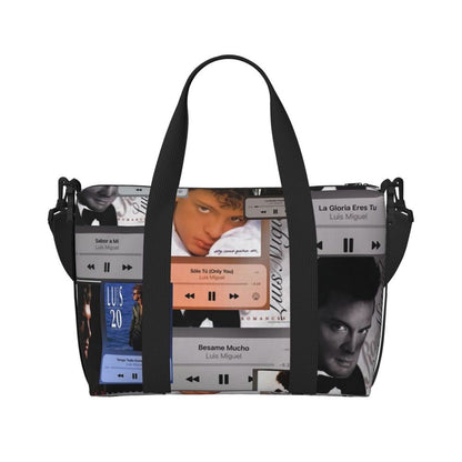 El Sol De Mexico Luis Miguel Beach Travel Bag Large Capacity Tote Bags for Gym Sport Women Shopping Duffle Shoulder Bag