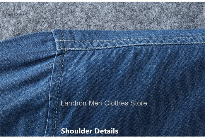 Denim Shirts Men Cotton Short Sleeve Summer Casual Jeans PLus Size 5XL 6XL 7XL Big Thin Boys Loose Blouse 8XL Man Male Camisa