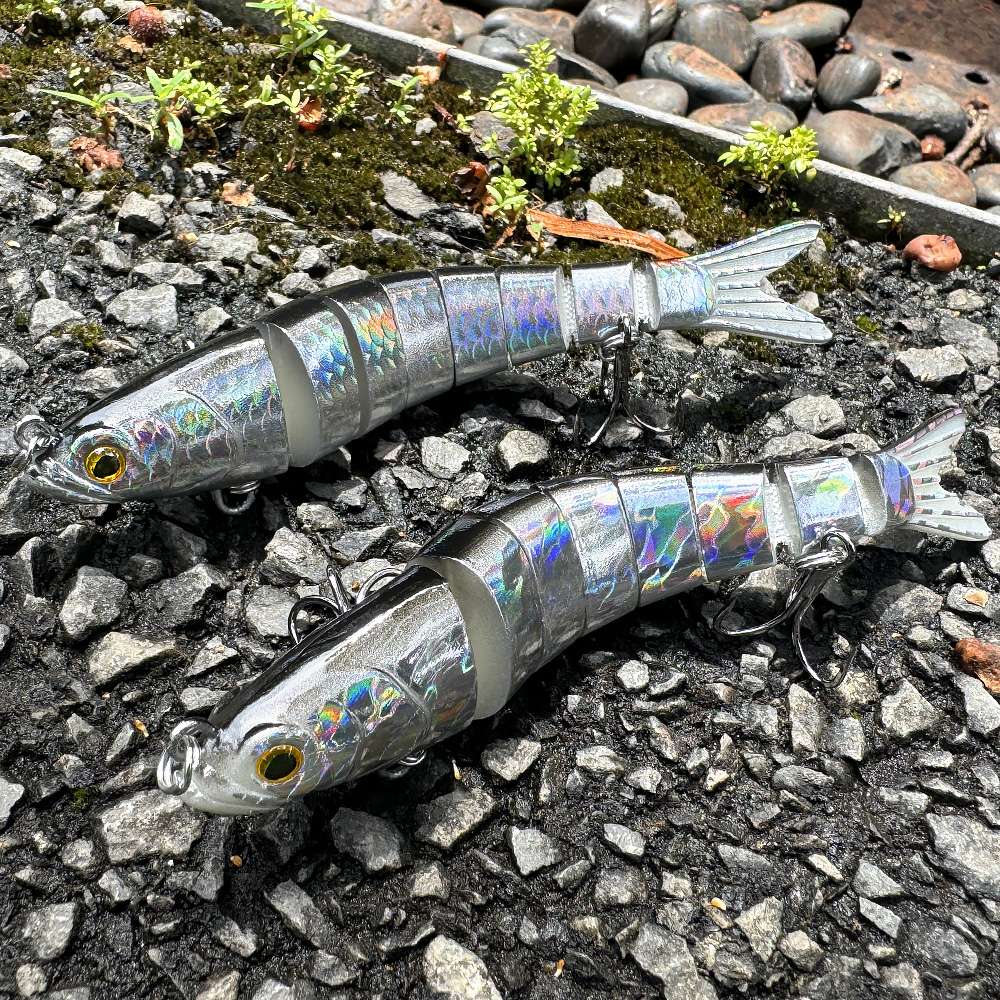 Isca Swimbait 11g 16g 27g Multi Articulada Lenta Afundante Segmentada Biônica Natação Pesca Baixo Anzol Triplo Pesca de Carpa Isca Dura
