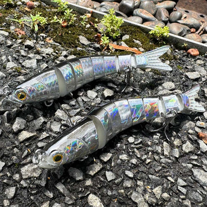 Isca Swimbait 11g 16g 27g Multi Articulada Lenta Afundante Segmentada Biônica Natação Pesca Baixo Anzol Triplo Pesca de Carpa Isca Dura