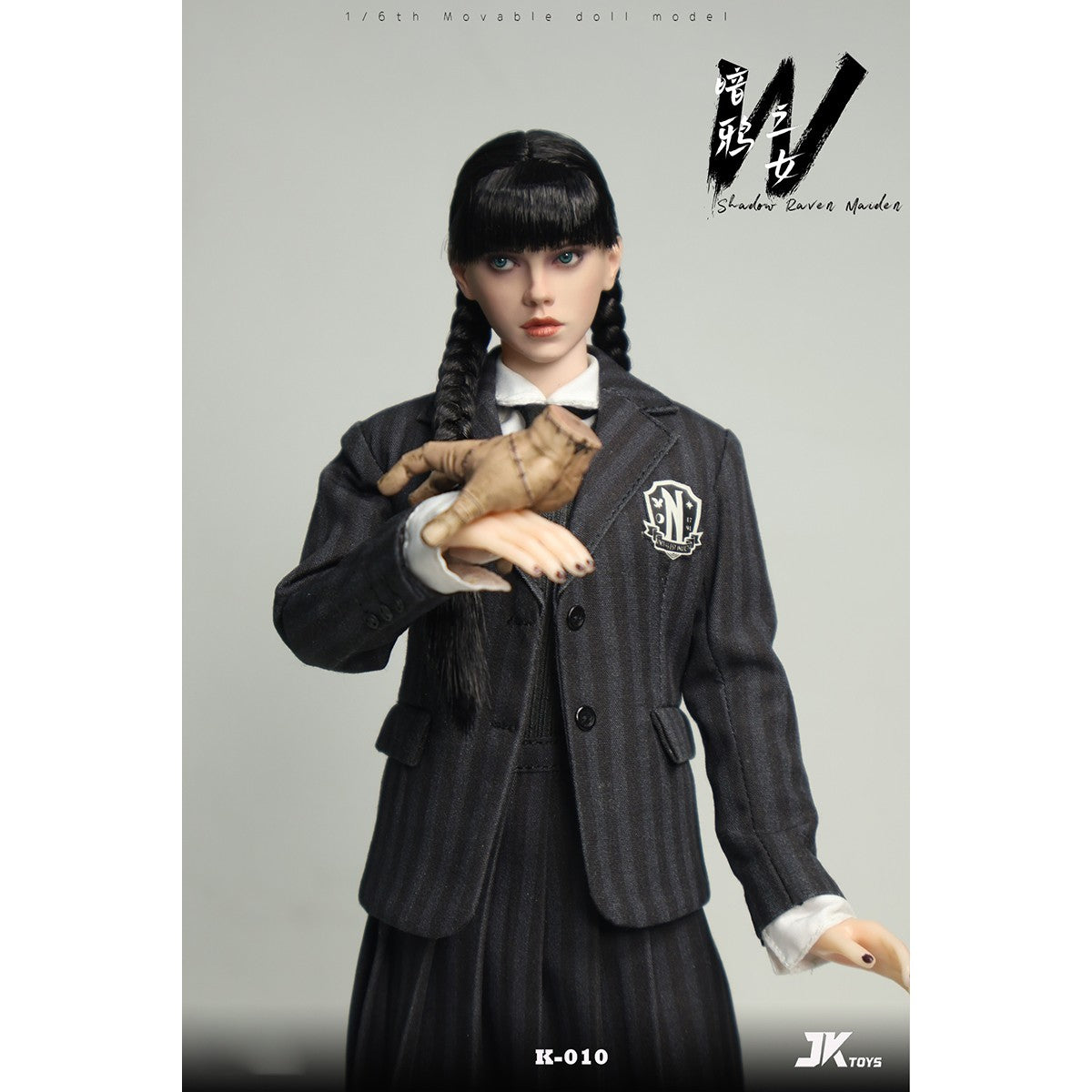 Boneco de Ação HIPLAY JKTOYS Shadow Raven Maiden Wednesday K-010 1/6