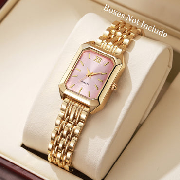 Elegant Women Quartz Watch Fashion Rectangle Analog Wristwatches Reloj Mujer Girls Clock Gift?Without Box?