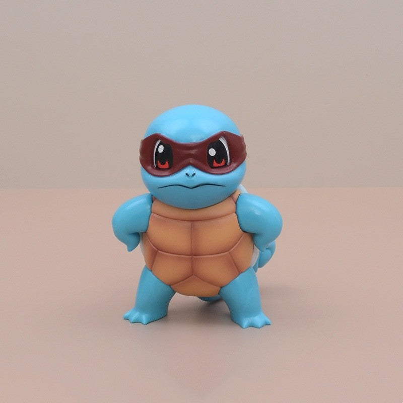 3 Estilos Boneco Pokémon 9cm Squirtle de Óculos de Sol Figura PVC Modelo Colecionável Pokémon Go Boneco de Ação Presente de Aniversário Infantil
