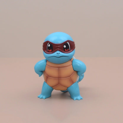 3 Estilos Boneco Pokémon 9cm Squirtle de Óculos de Sol Figura PVC Modelo Colecionável Pokémon Go Boneco de Ação Presente de Aniversário Infantil