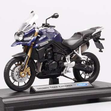1/18 Escala Welly Triumph Tiger Explorer 800 Sprint RS Bonneville Daytona Trophy Thruxton 1200 Moto Diecast Modelo Brinquedo