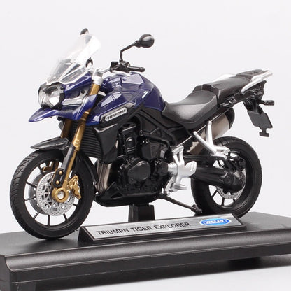 1/18 Escala Welly Triumph Tiger Explorer 800 Sprint RS Bonneville Daytona Trophy Thruxton 1200 Moto Diecast Modelo Brinquedo