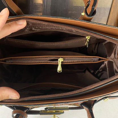 High-End Women's Large Capacity Crossbody Bag Light Luxury Camellia Relief Design Handbag for Stylish Storage