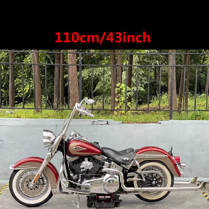 Black Chrome Dual Exhaust System Muffler For Harley Softail Heritage Classic Fat Boy Deluxe Slim Cross Bones 1997-2017