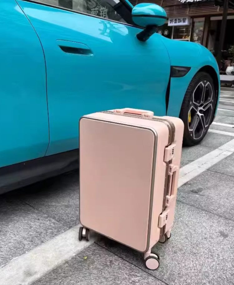 Nova Mala de Alta Qualidade 20" de Bordo para Viagem Trolley Bag Estrutura de Alumínio Atualizada com Trava Bagagem de Rodinhas Material ABS+PC