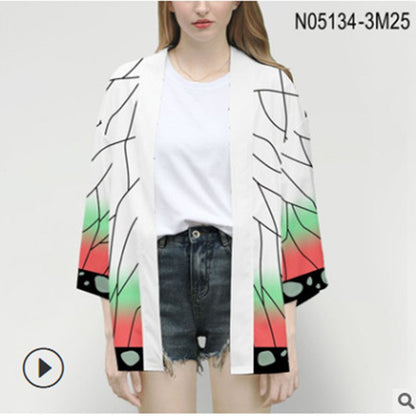 Ghost Slayer Cosplay Cloak Demon Slayer Adult and Children's Cos Set Charcoal Jilang Ni Dou Printed Clothes