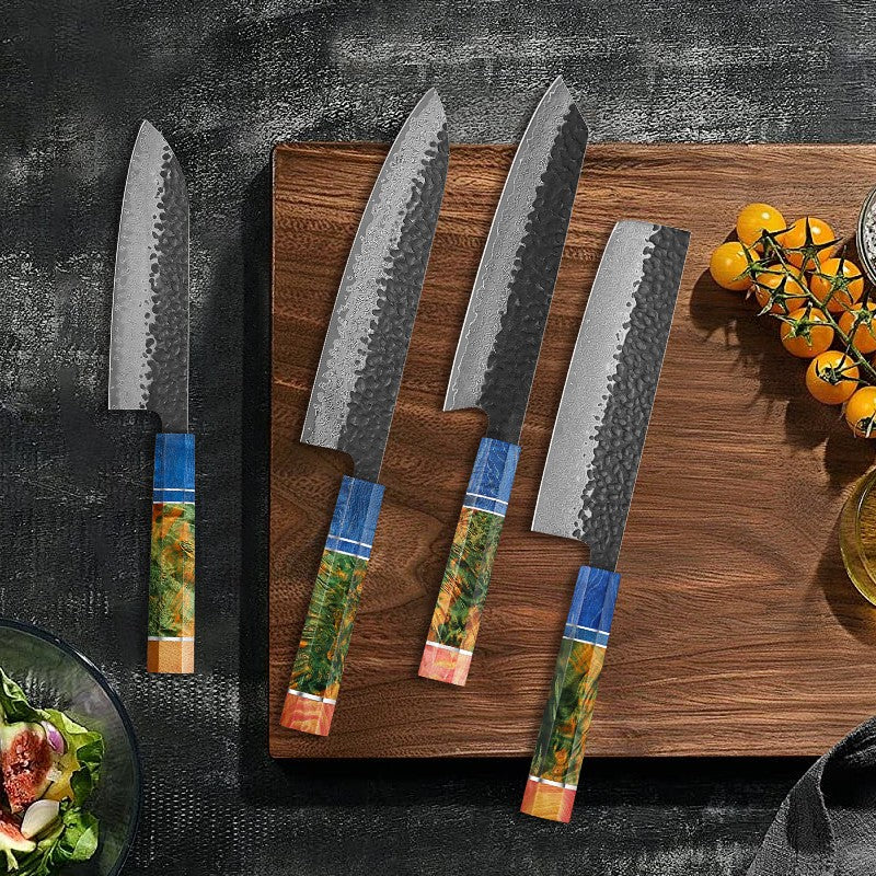 1-4 PCS Kitchen Knife set VG10 Damascus Steel Japanese chef Knife Santoku Knife Nakiri Knife kiritsuke knife Stable wood Handle
