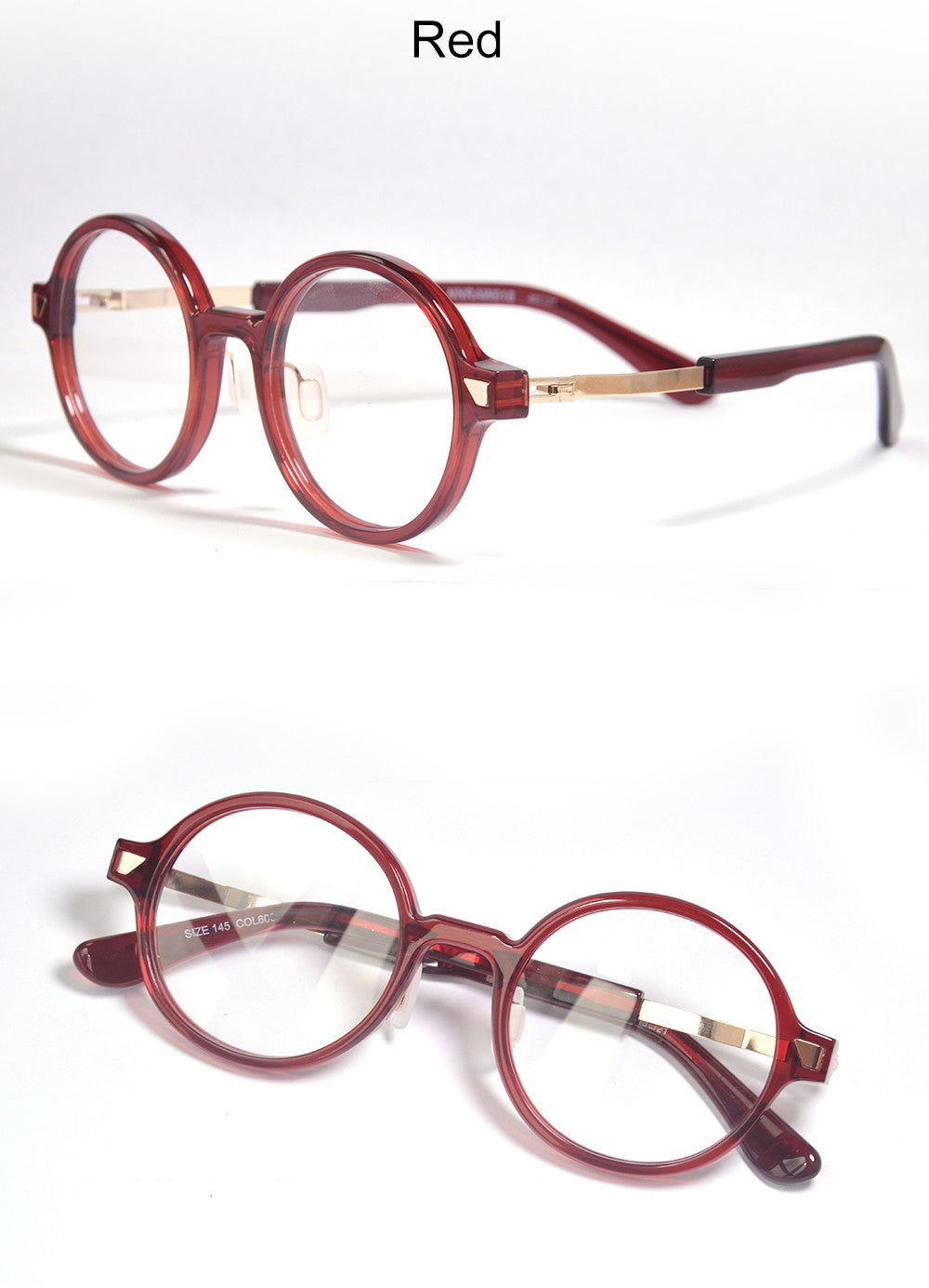 Óculos de Grau de Acetato Redondos Grandes da Moda para Mulheres Óculos Redondos de Tamanho Grande para Homens Design Alemão Flexível com Grau