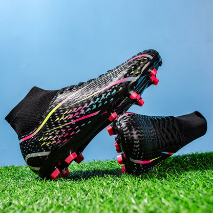 Unisex Soccer Cleats With FG Studs And TF Blades Options For Natural Grass Turf Indoor Superior Traction Anti Slip Grippy Soles