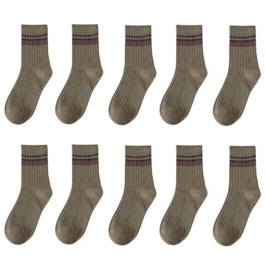 10 Pair Men's Striped Socks Spring Fashion Casual Socks High Quality Harajuku Retro Socks Man
