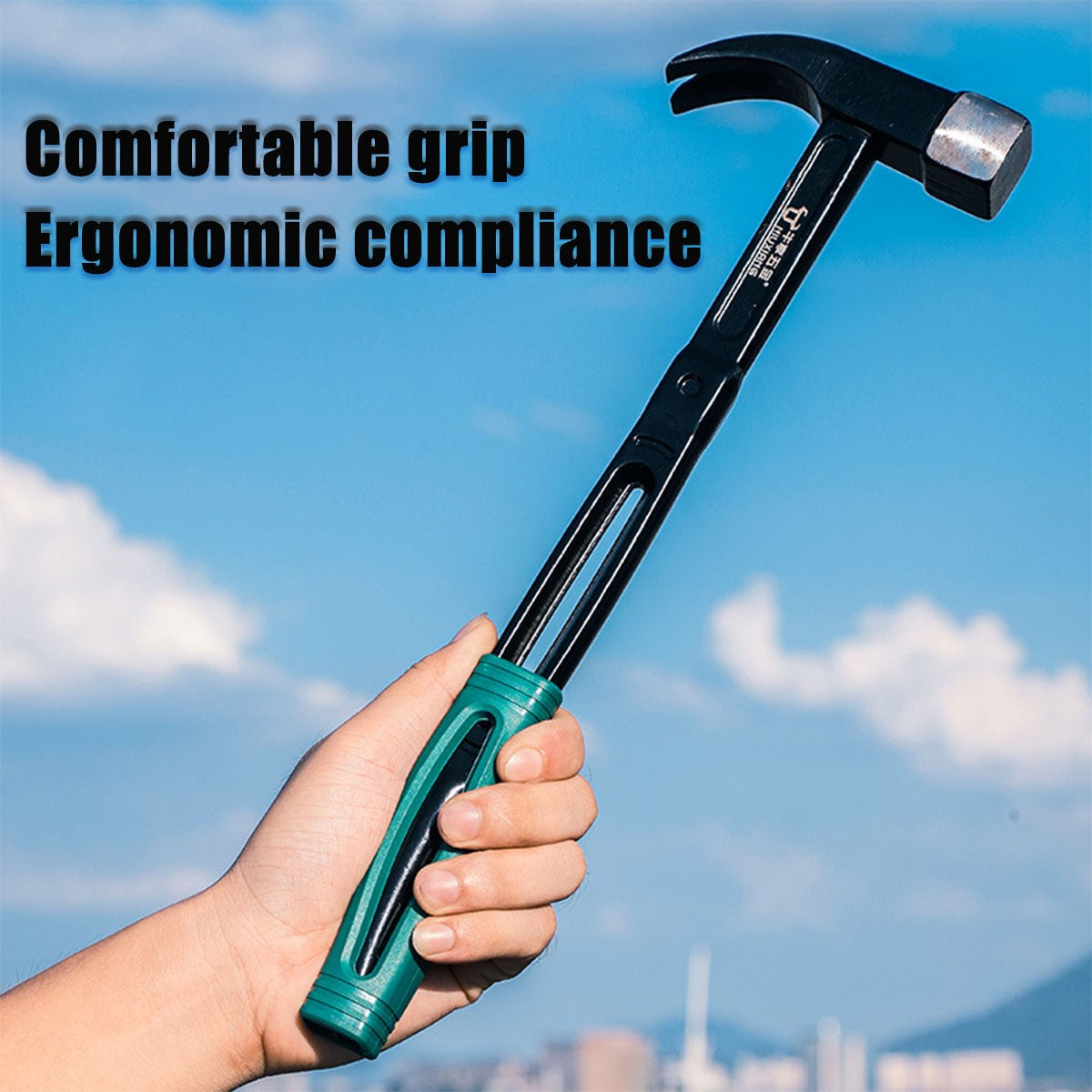 Amortecedor Antiderrapante Multifuncional de Grau Industrial Doméstico, Martelo de Garra Tipo Chifre de Carneiro, Removedor de Pregos de Tapete e Parede