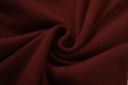 AS AW25 woman dress turn-down collar ribbing high elastic shirring maxi dress