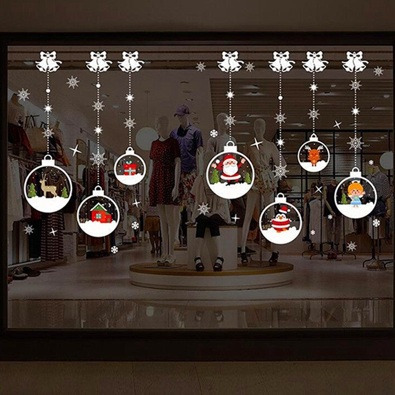 2025 Merry Christmas Wall Sticker Window Glass Merry Christmas Decor for Home Living Room Wall Decor 2026 Happy New Year Sticker