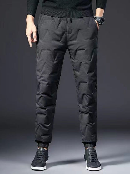 Men's down Cotton Pants Winter Thiened Warm Casual Trousers Windproof Outdoor Sports Jaet Youth ular Long Pants