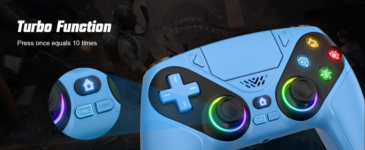 RGB Wireless Gamepad,For Playstation 5/PS5 Controller,With Turbo Dual Sense Vibrate Programming 3D Gaming Controller Console