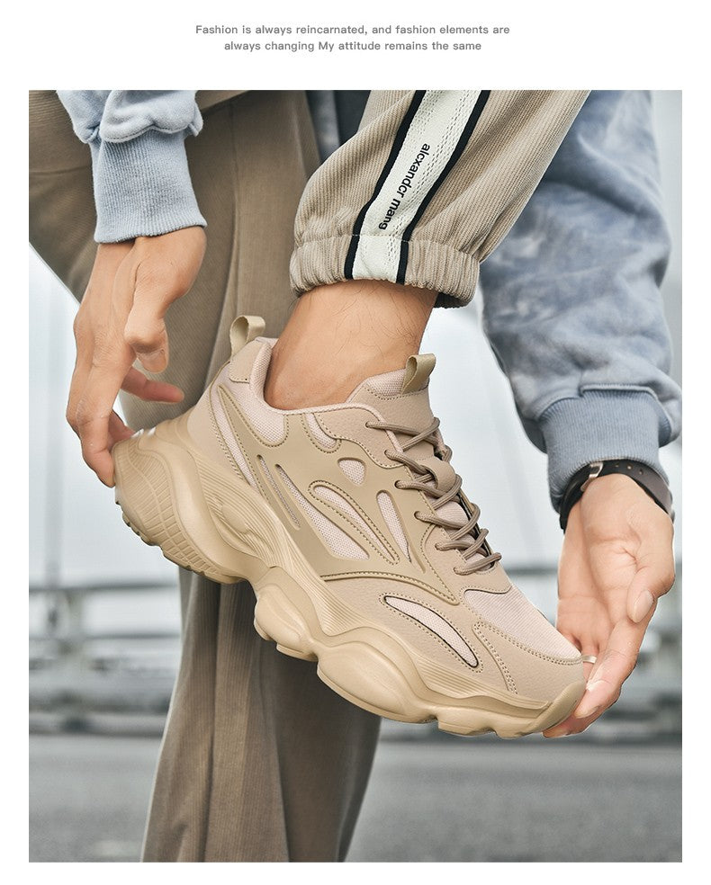 Tênis Masculino de Caminhada Esportiva de Alta Qualidade, Tamanho Grande 48, Plataforma, Tênis Casual Masculino, Tênis Moderno para Uso Externo