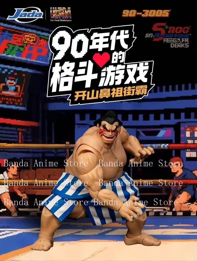 Jada Toys Street Fighter 2 Gouki M Bison  E Honda Action Figure Genuine Figurines PVC Collection Boxer Balrog Game Toy Gift