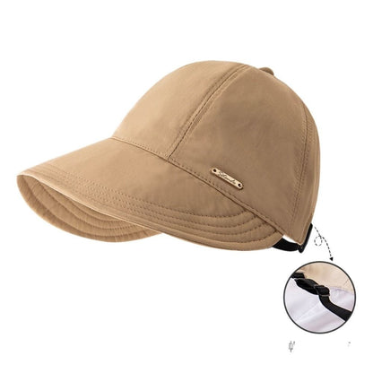 Foldable Wide Brim Sun Hat Drawstring Adjustable Caps for Men Women Beach Hats Summer Quick-drying Visors Fisherman Cap
