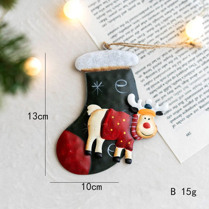 Metal Iron Red Mailbox Hanging Ornament Christmas Tree Pendant Letters To Santa Claus Home Christmas Decoration