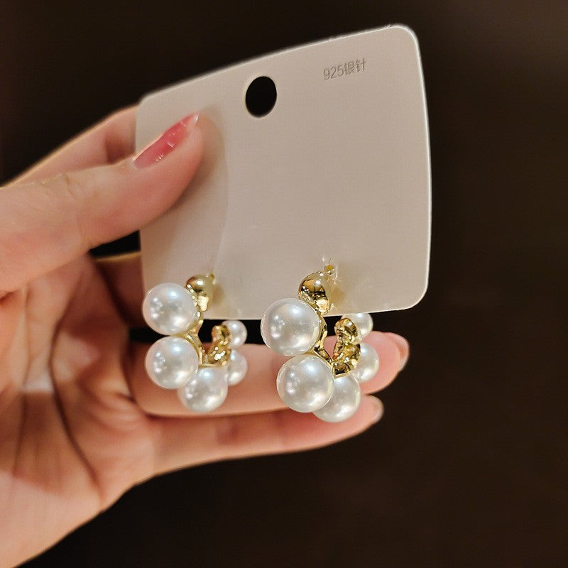 New High-end Atmosphere Decoration Shine Fashion Women Temperament Personality Exaggerated Earring Wedding Jewelry Birthday Gift