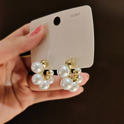 New High-end Atmosphere Decoration Shine Fashion Women Temperament Personality Exaggerated Earring Wedding Jewelry Birthday Gift