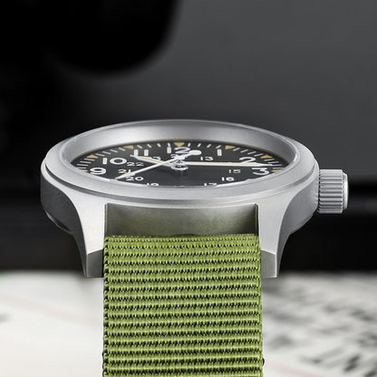 Militado Ml05 Vintage Field Watch VH31 Sweep Second Quartz Movement Sapphire Crystal High Clear AR Coating Luminous 38Mm Watches