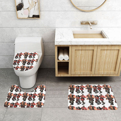 Team Fortress 2 TF2 3 Pcs Bath Mat Bathroom Set Toilet Lid Cover Home Decor Non-Slip Carpet Floor Rug