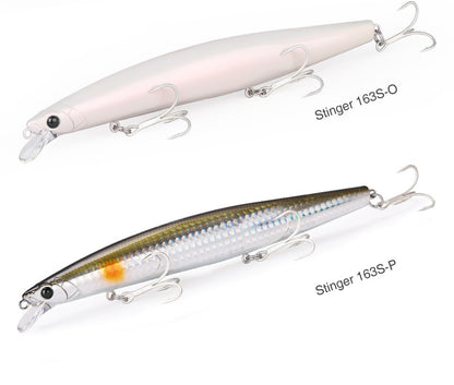 TSURIKNOYA STINGER 163S Isca Artificial Minnow de Fundo para Água Salgada com Lançamento Ultra Longo 163mm 34.2g Iscas Rígidas para Robalo