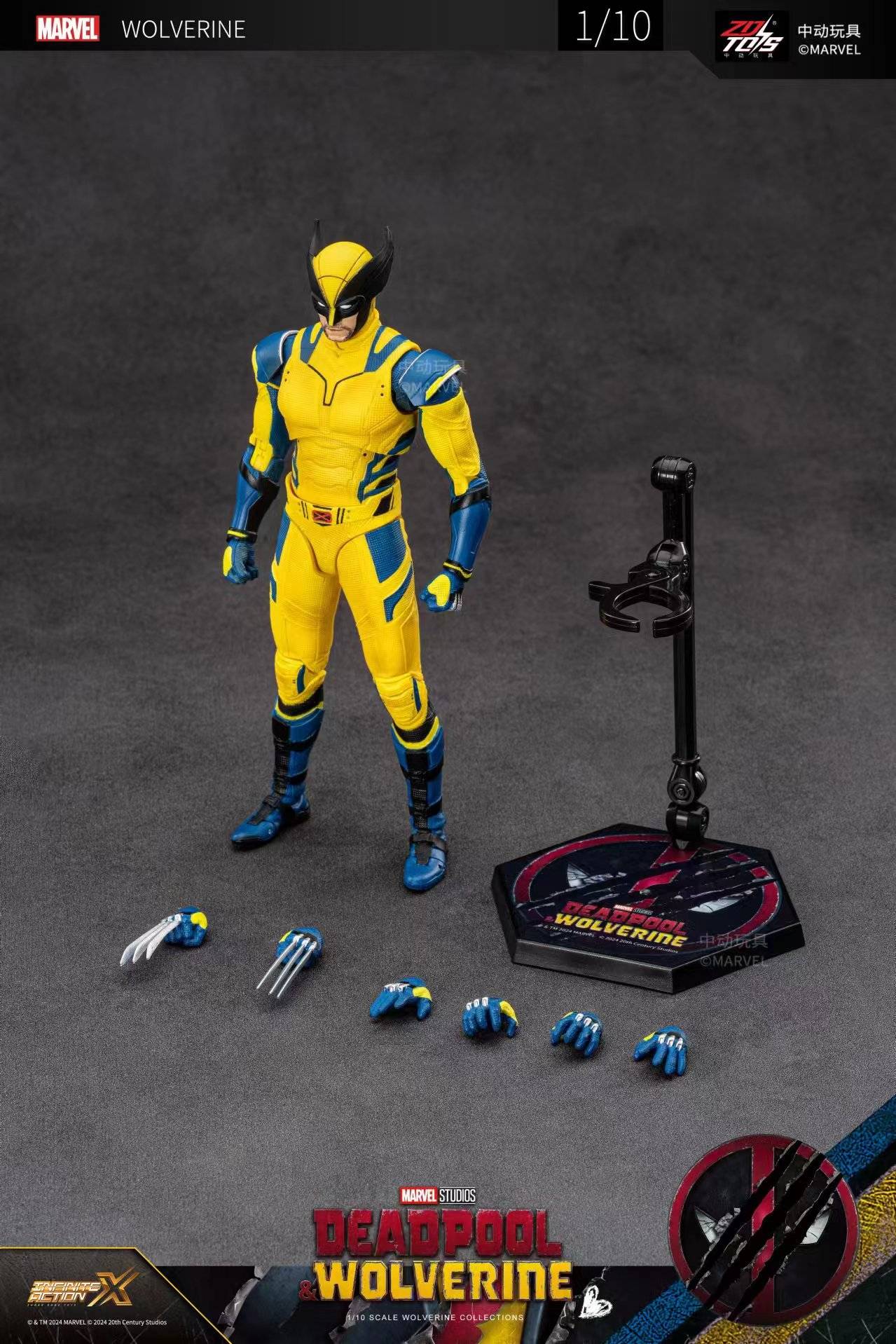 ZD Toys Deadpool & Wolverine Bonecos de Ação Deadpool na Caixa Wolverine Coleção Bonecos de Ação Adultos Brinquedo Infantil