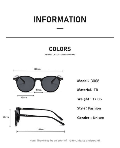 Vintage Round Sunglasses for Women Men Circular Sun Glasses Female Oval Eyewear Oculos De Sol for Male Female Eyeglasses